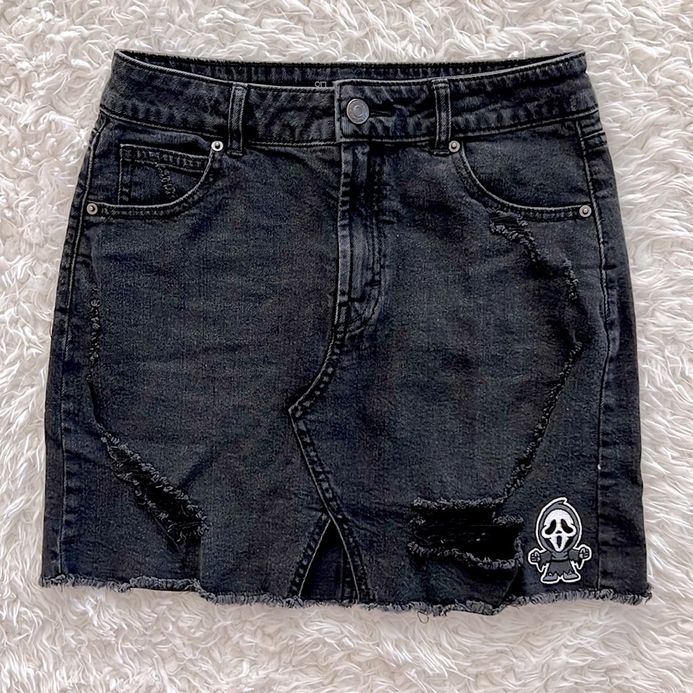 NWOT Ghostface Denim Skirt